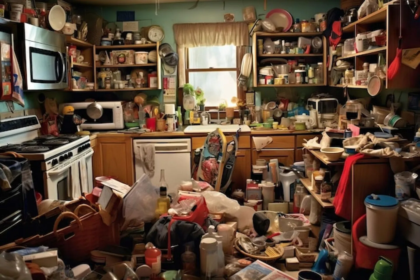 Chaos in the Kitchen A Hoarder's Nightmare