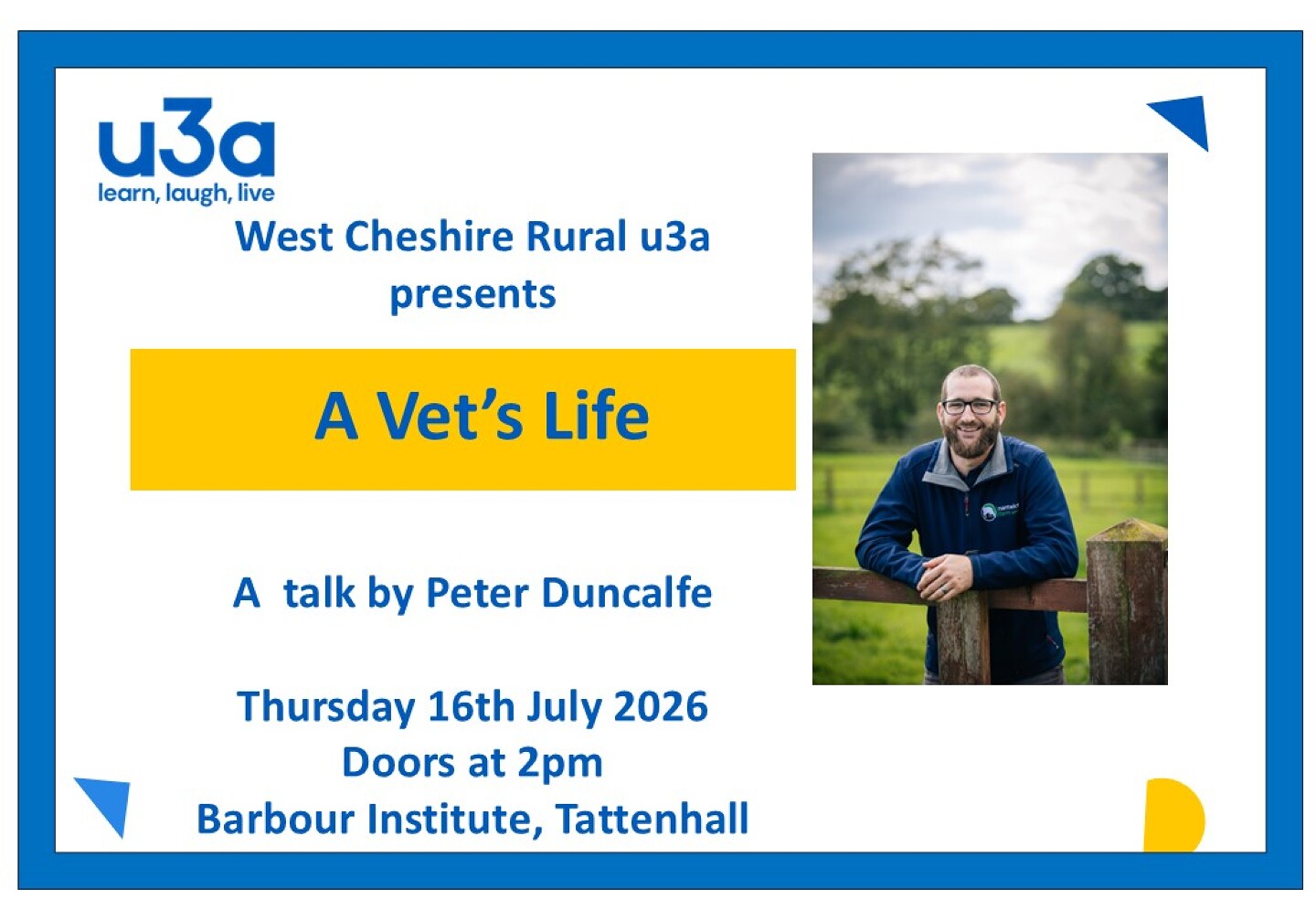 U3a July 2026 a Vet S Life July 2026