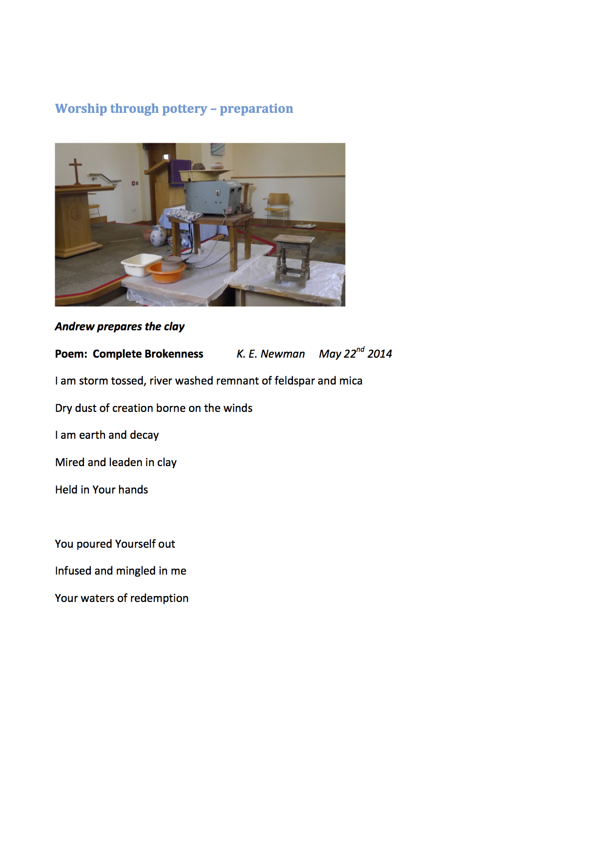 Worship through pottery &ndash; Poem and Photos