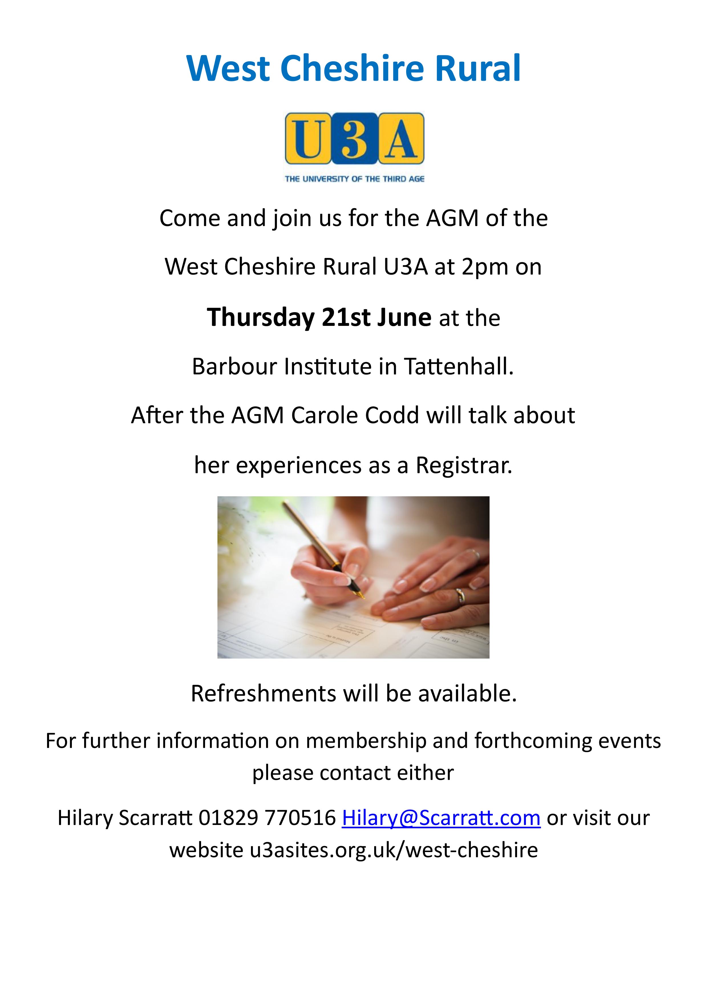 Carole Codd Agm