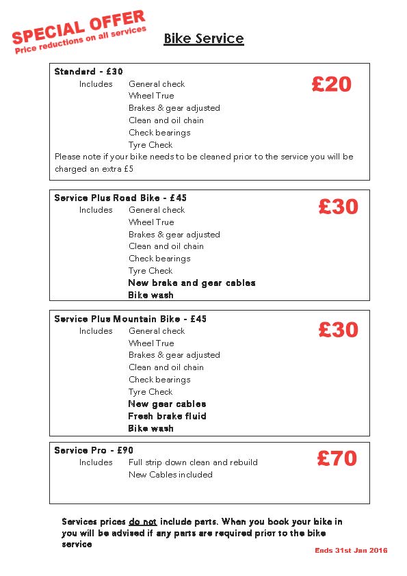 Bike Service 2016 Special Offer