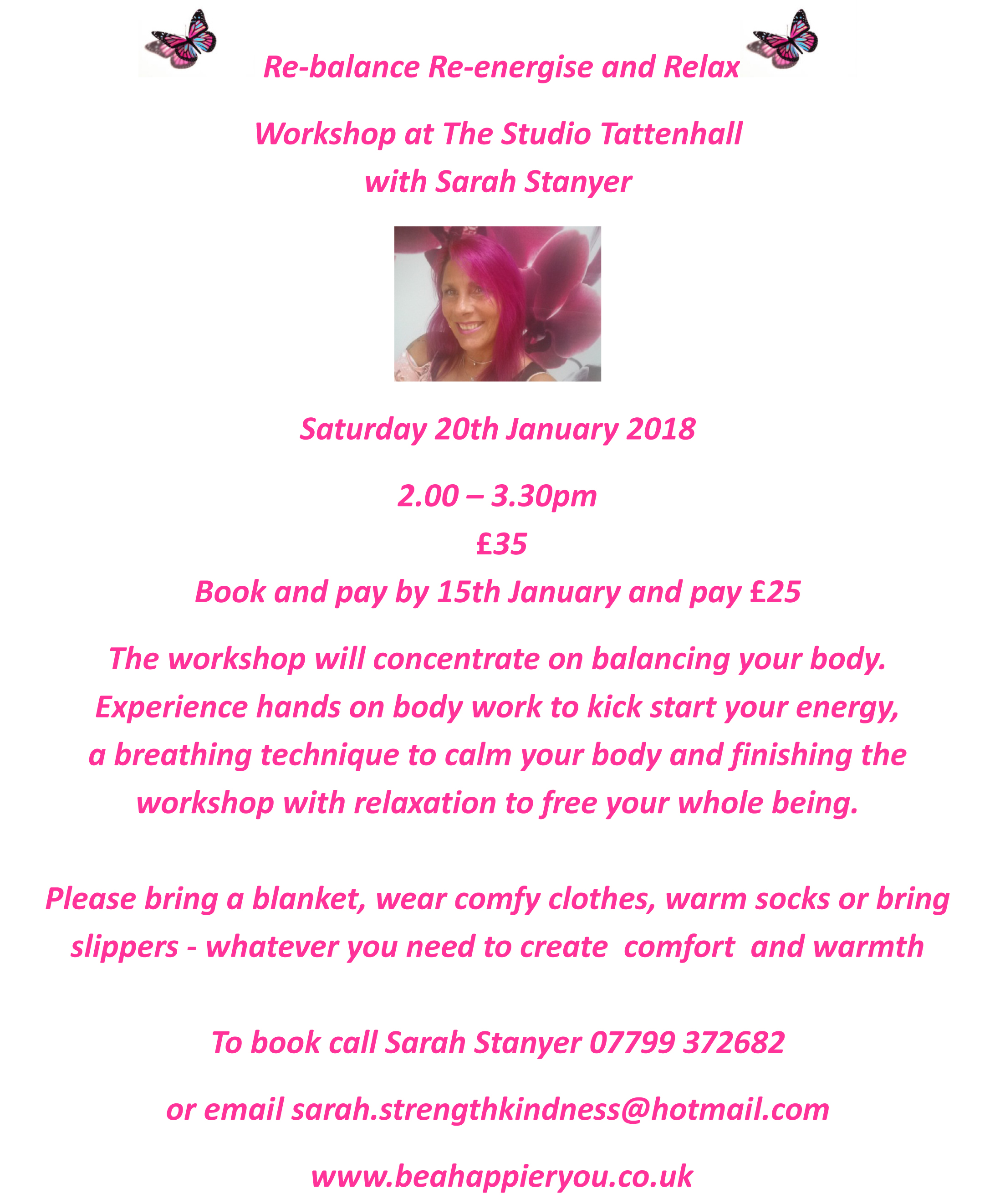Re Balance Workshop 20th Jan