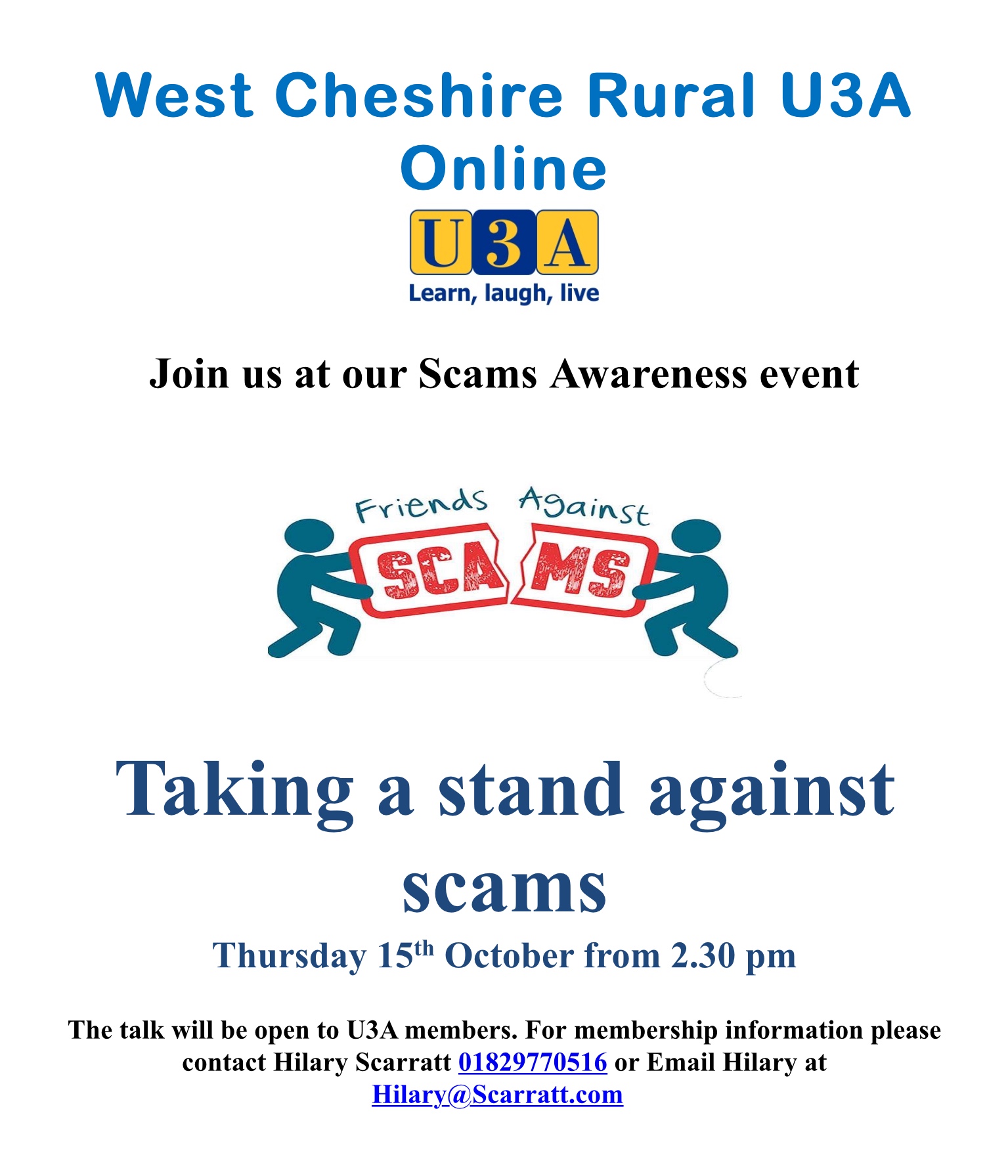 Scams Awareness U3A