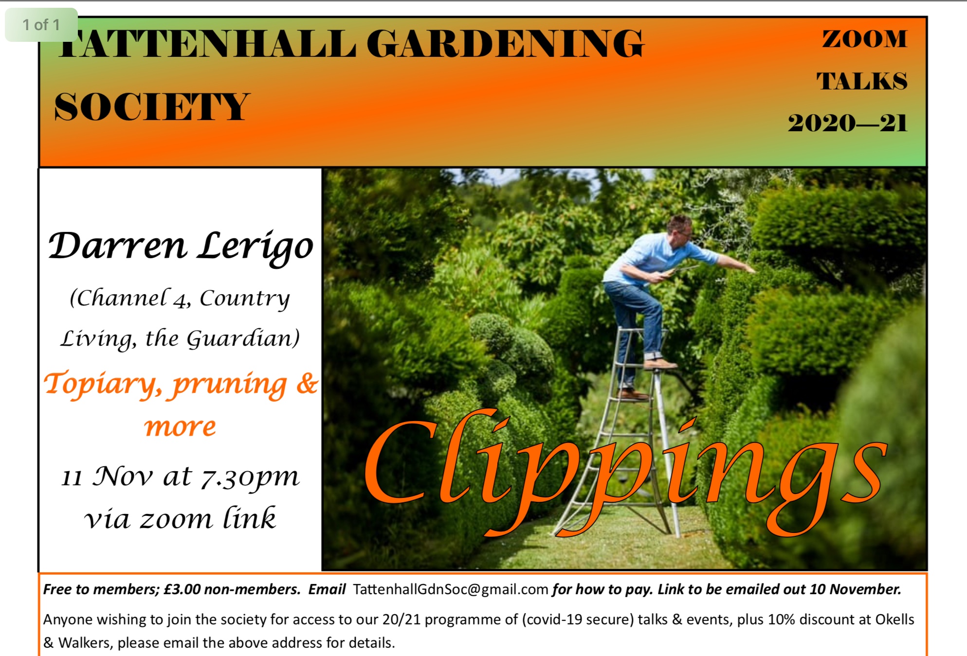 Gardening Society November