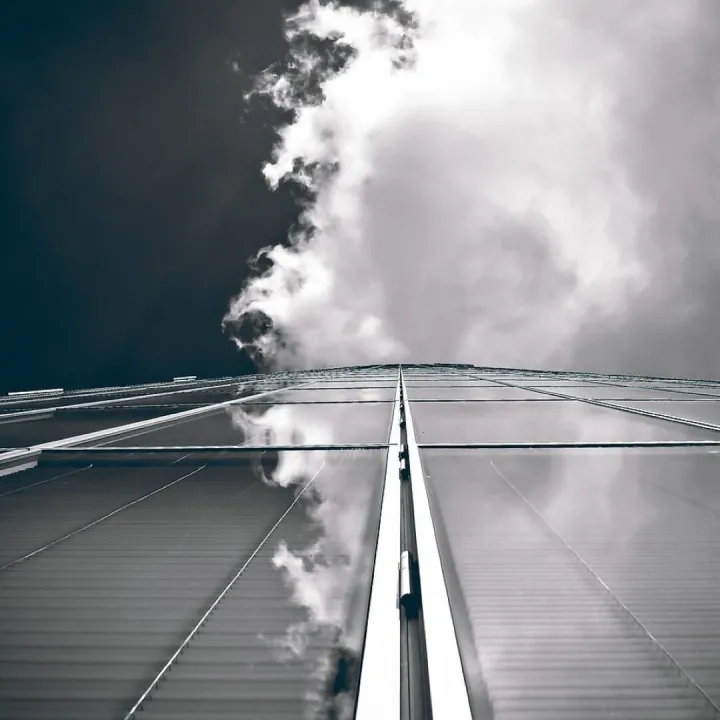 Glass skyscrapers