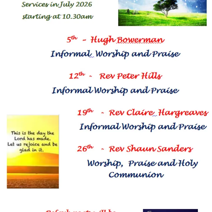 July 2026 Sunday Services