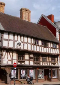 Timber-framed Llwyd Mansion in Oswestry town centre, Shropshire