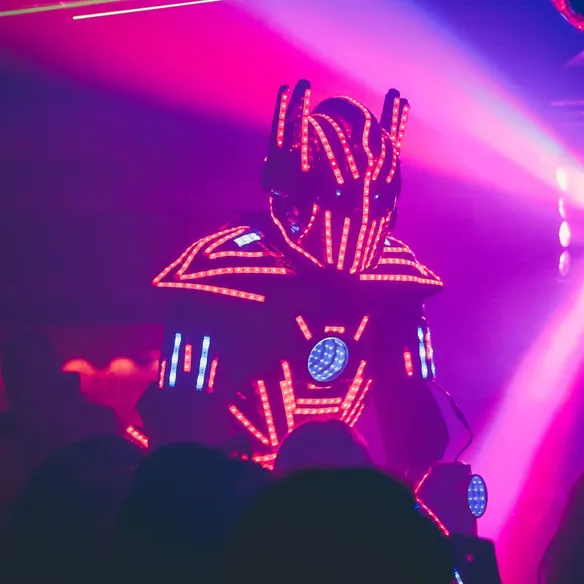 LED performer on the floor