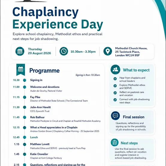 20 August 2026 Chaplaincy Experience Day