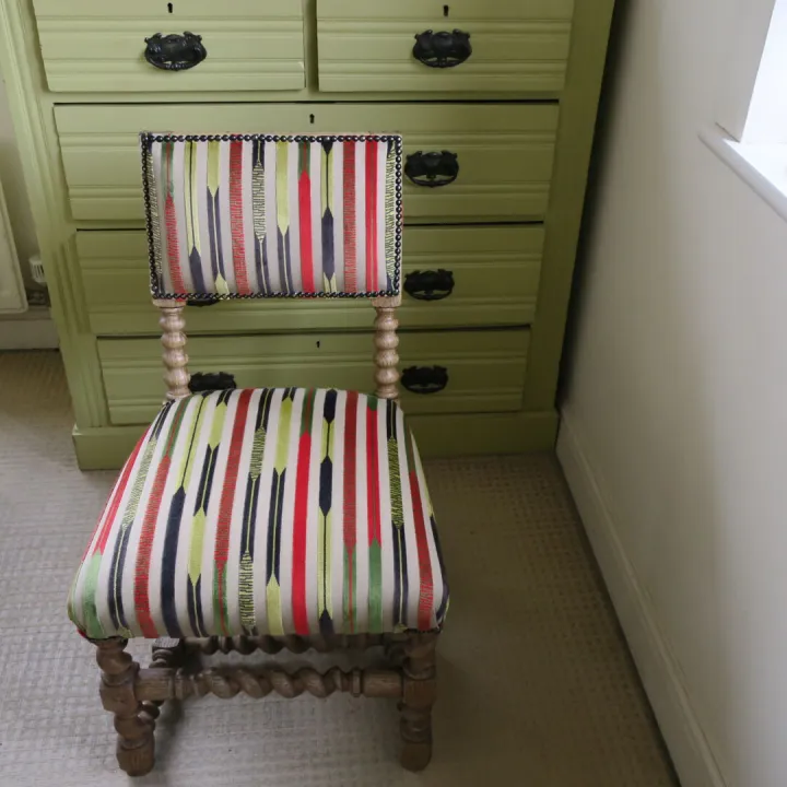 Victorian oak chair with quality Sanderson upholstery &ndash; Items for sale