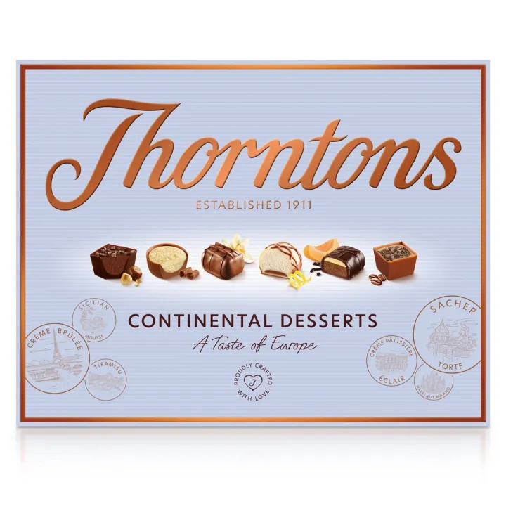 Thorntons Continental Desserts chocolates, 251g box