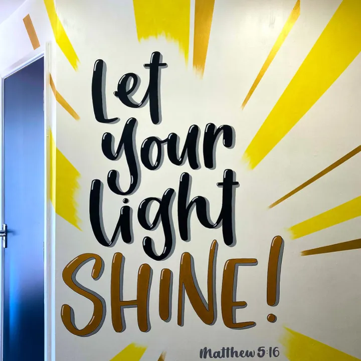 Let Your Light Shine &ndash; School Wall Mural
