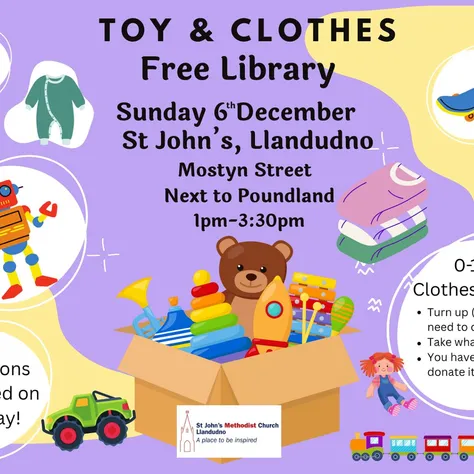 Toy and Clothes Exchange Poster October and Decemb