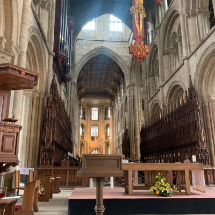 Weds 26 May – Inside Peterborough Cathedral