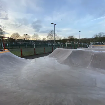 Silverdale skatepark half pipe