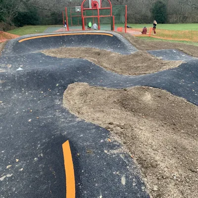 Bolney pump track tarmac surface