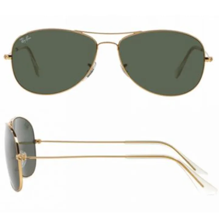 rb3362_001_shot2 Ray-Ban Cockpit Gold with Crystal Green Lenses