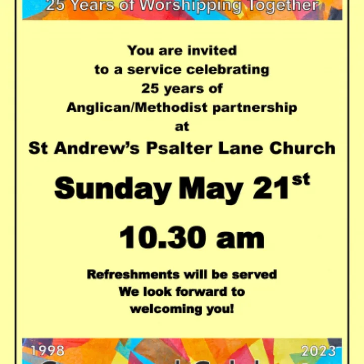 Record 52-25th Anniversary Celebration Service of Holy Communion and buffet lunch
