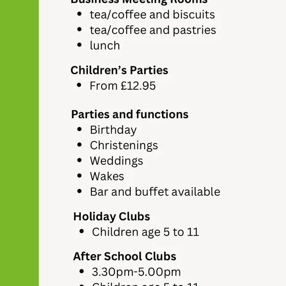Cafe Opening Times