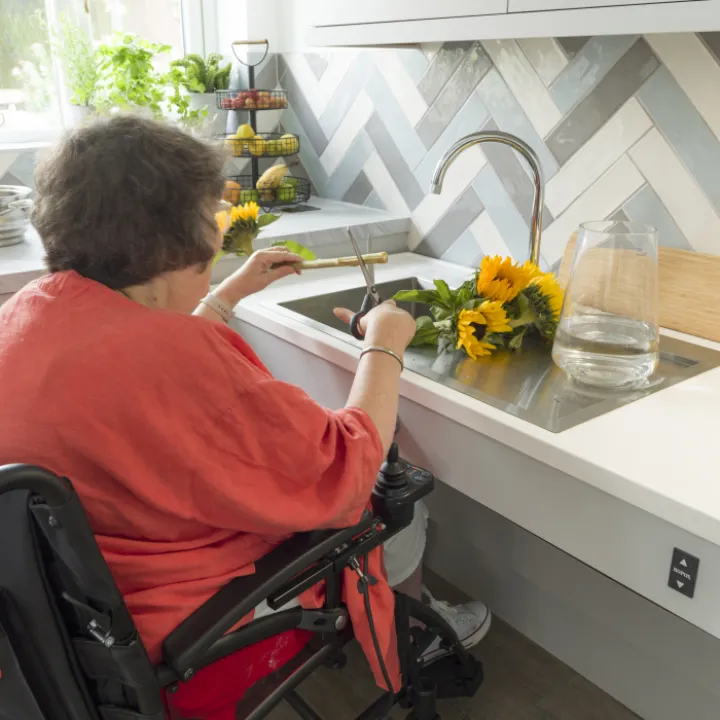 Sheila Can Use The Worktop, Sink With Front Access