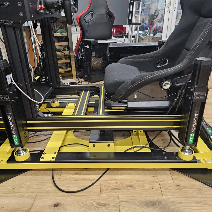 Side view of the Champion GT actuator kit for any home racing rig or flying sim.