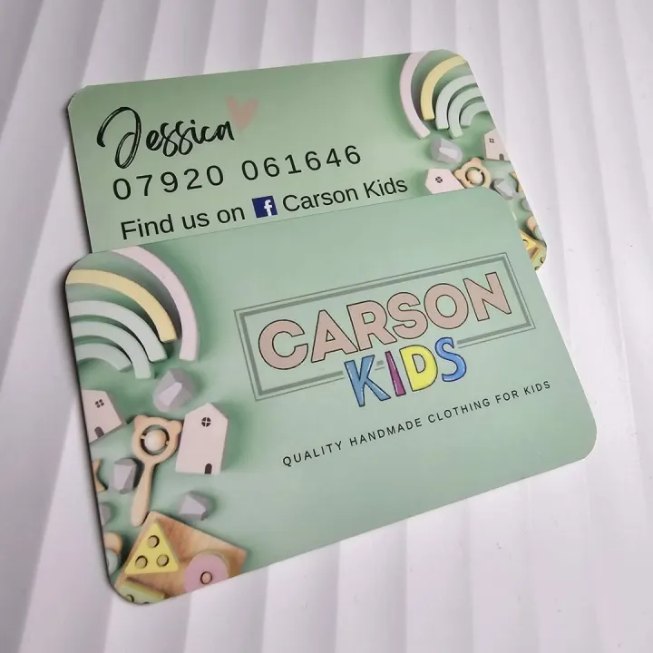Carson Kids Business Cards 450gsm Velvet Soft Touc
