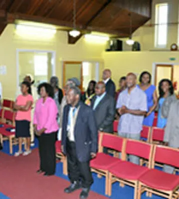 Members worshipping