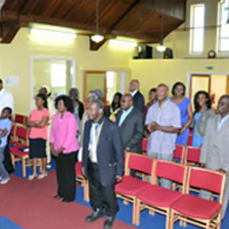 Members worshipping