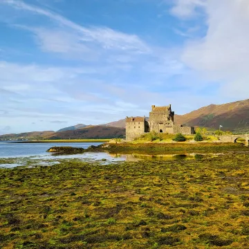Eilean Donan Castle stands majestically by Loch Du