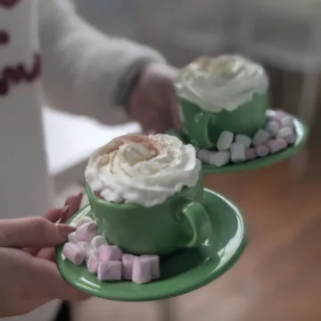 Green Hot Chocolate Cups