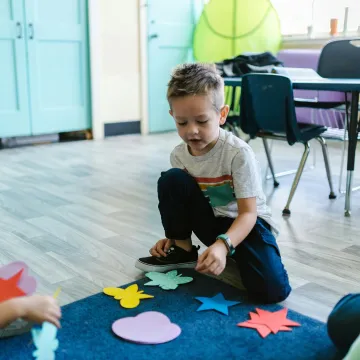 Children engage in interactive learning with