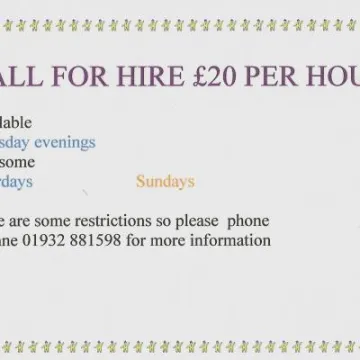 Hire of Hall