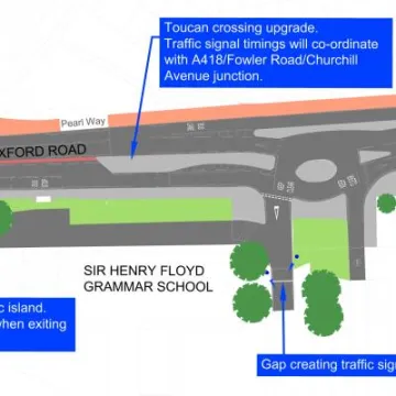 A418 plans (Site 4 – College-School access)