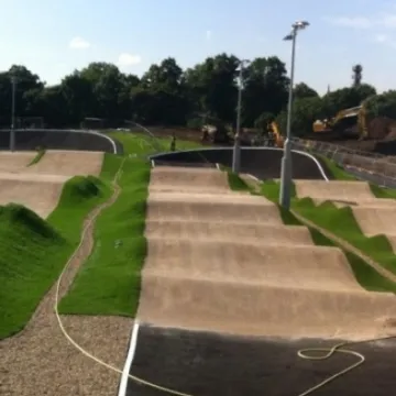 Burgess Park National BMX Track end view
