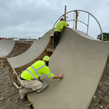 Tisbury skatepark under construction