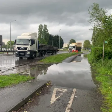 Revd John Kime &ndash; Torrential rain &ndash; Climate Change Cycle ride May 17