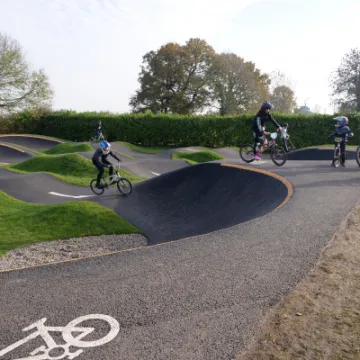 BMX bike riders on Waverton pump track