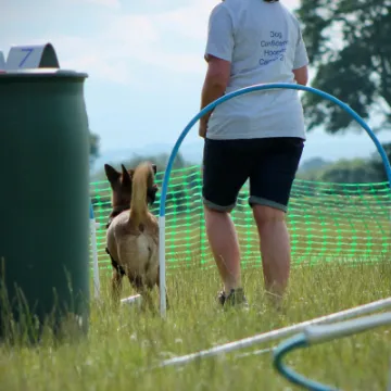 Gail and Holly on course