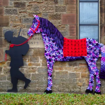 War horse outside of Etherley MC