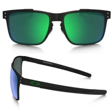 Oakley Holbrook Metal In Matte Black With Jade Iridium Lenses OO4123-04