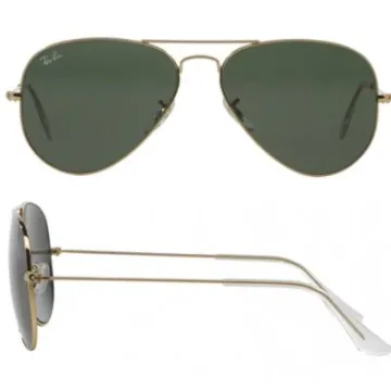 Ray-Ban Aviator In Gold With Classic Crystal Green Lenses RB3025 L0205