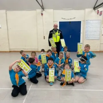 Beavers with local PCSO Photo 2023 10 09 20 28 48