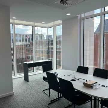 A meeting room table at FCA offices in Leeds