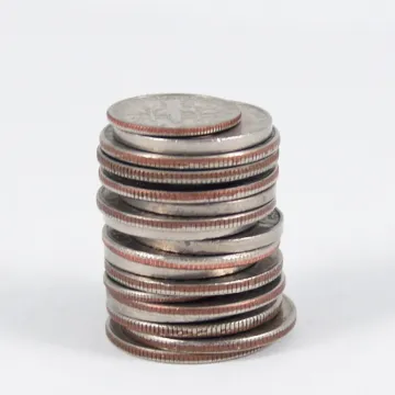 Coins stacked