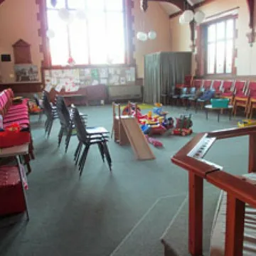 Church Interior With Chairs an