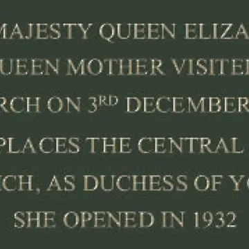 Plaque Commemorating Queen Mot