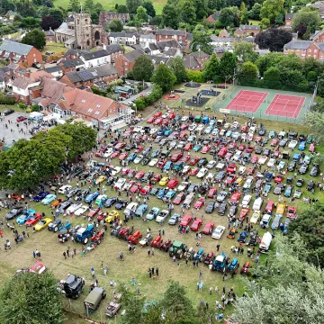 Aerial View of Vehicles On Aud