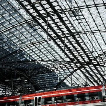 Glass roof, station, berlin, architecture, roof