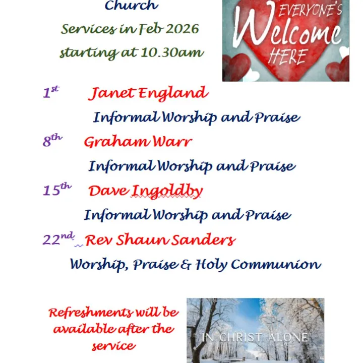 Feb 2026 Sunday Services