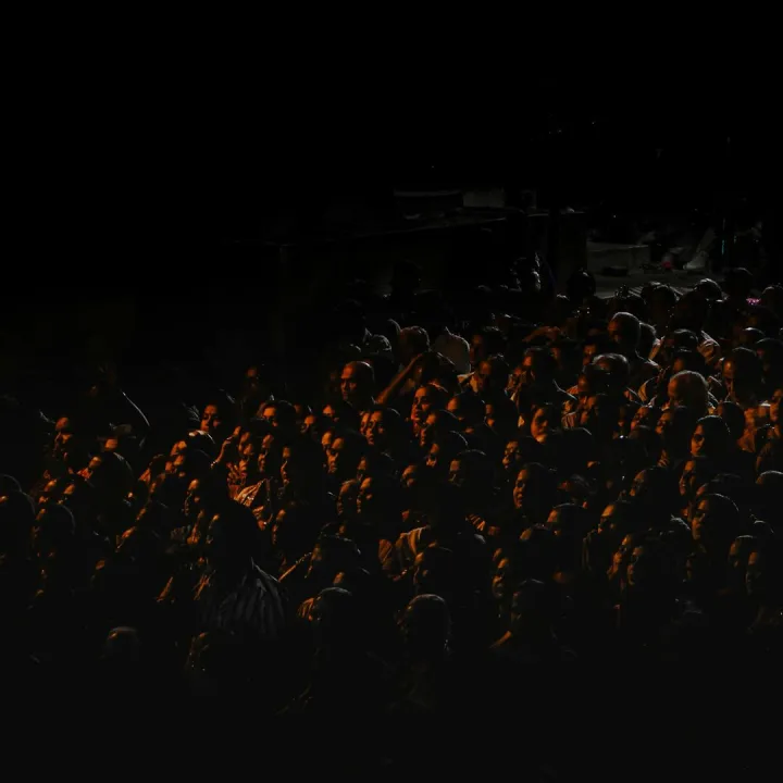 A captivating image capturing a large crowd